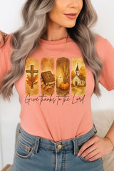 US3001P-E3169 Give Thanks To The Lord Graphic Plus Tee $16