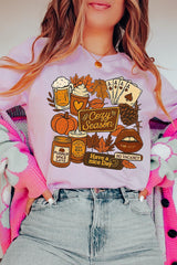 US3001P-E3119 Retro Fall Collage Graphic Plus Tee $16