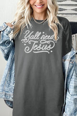 5000-E3115 Y'all Need Jesus Graphic Heavy Cotton Tee $9