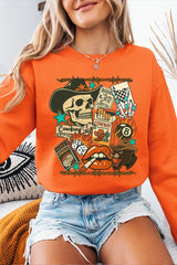 UL180-E3096 Vintage Western Collage Graphic Sweatshirt $20