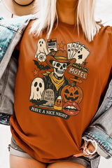 US3001P-E3107 Spooky Western Skeleton Graphic Plus Tee $16
