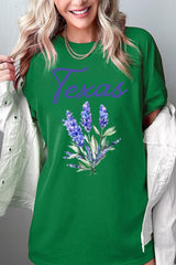 5000-E3060 Texas Bluebonnet Graphic Heavy Cotton Tee $9