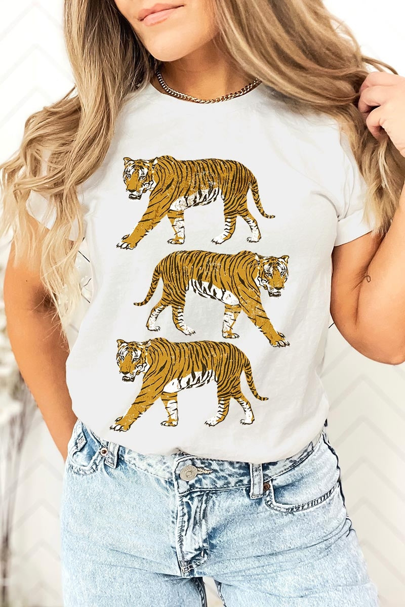 US3001-E3104 Retro Tigers Graphic Tee $12.5