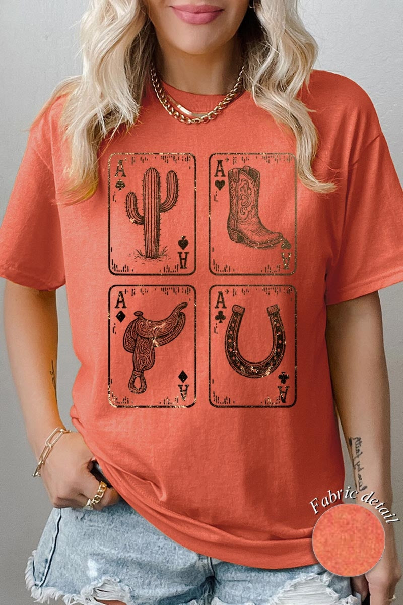 5000P-E3094 Western Cowgirl Card Graphic Plus Heavy Cotton Tee $12.75