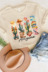 US3001P-E3061AZ Arizona State Brushstroke Graphic Plus Tee $16