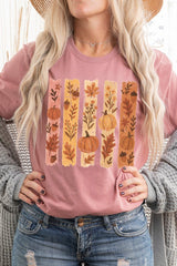US3001-E3110 Brushstroke Boho Fall Graphic Tee $12.5