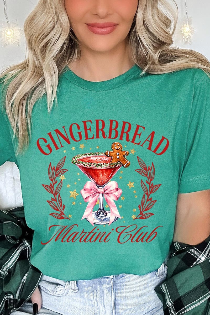 US3001-E3216 Gingerbread Martini Club Graphic Tee $12.5