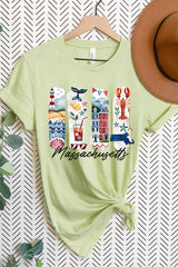 US3001P-E3061MA Massachusetts State Brushstroke Graphic Plus Tee $16