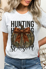 US3001P-E3190 Hunting Pumpkin Bow Graphic Plus Tee $16