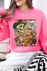UL180-E3096 Vintage Western Collage Graphic Sweatshirt $20