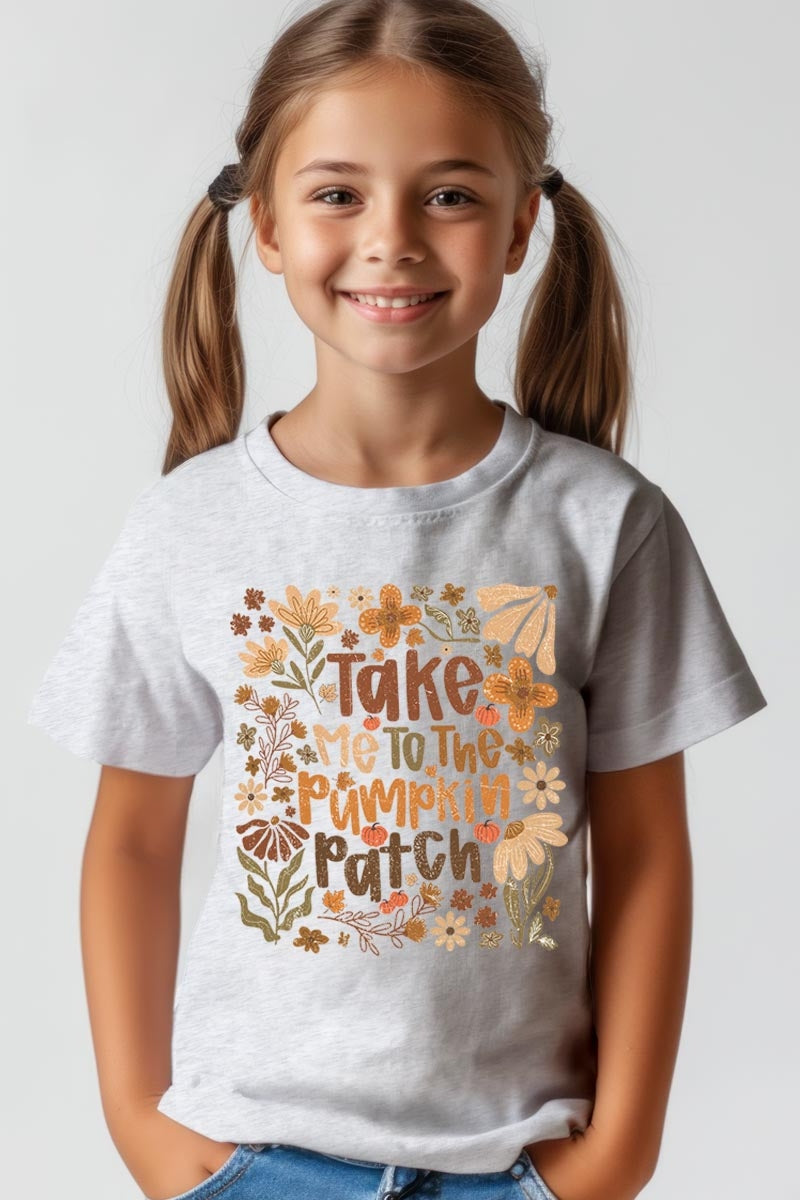 US3001Y-E3136Z Take Me To The Pumpkin Patch Kids Graphic Tee $11