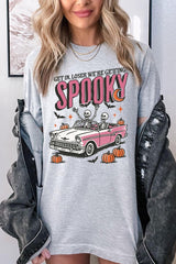 US3001-E3142 Spooky Skeleton Graphic Tee $12.5