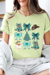 US3001P-E3180 Western Christmas Graphic Plus Tee $16
