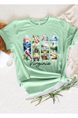 US3001P-E3061VA Virginia State Brushstroke Graphic Plus Tee $16