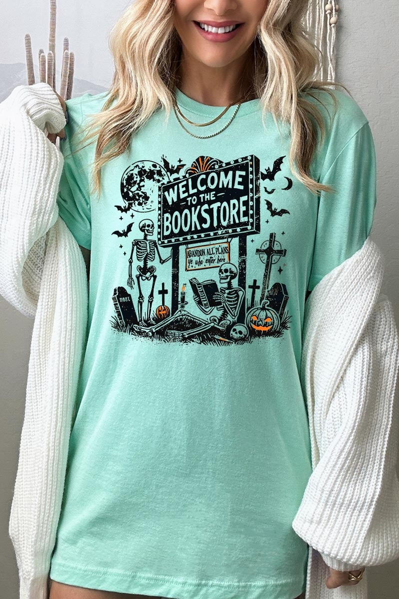 US3001P-E3122 Bookstore Halloween Graphic Plus Tee $16