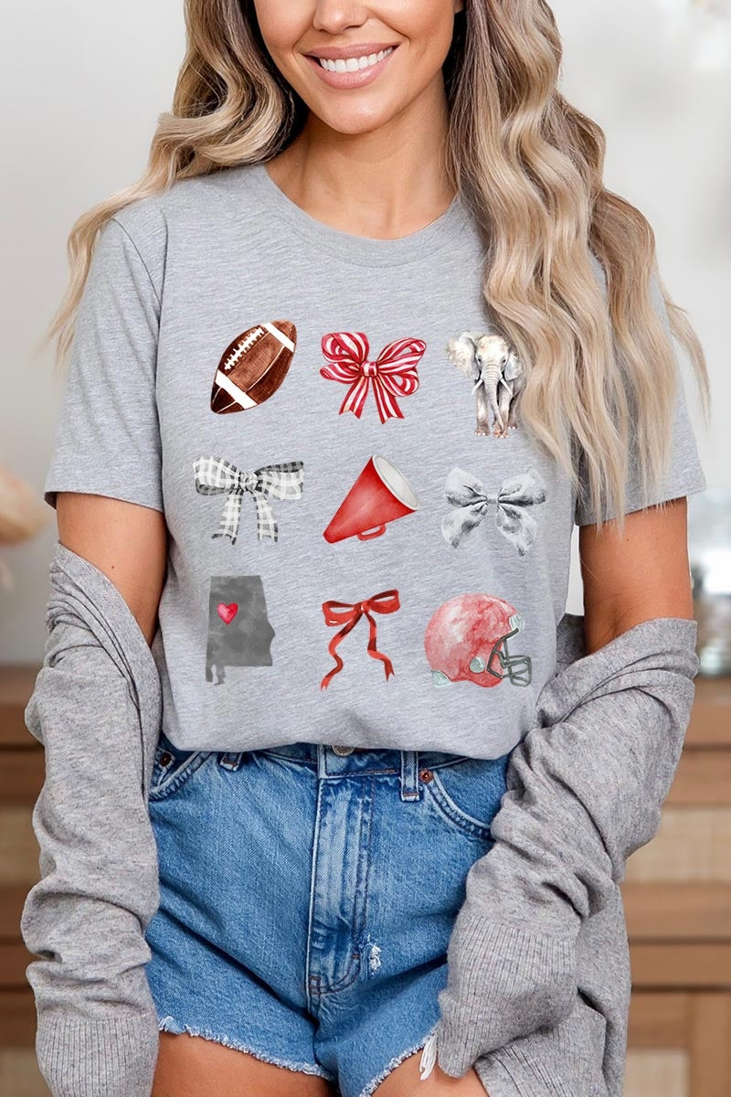 US3001P-E3076 Alabama Football Graphic Plus Tee $16