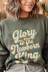 UL180-E3220 Glory to the Newborn King Graphic Sweatshirt $20