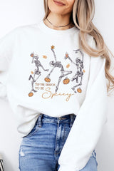 UL180-E3123 Halloween Skeleton Graphic Sweatshirt $20