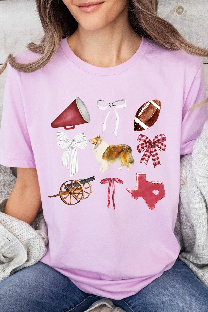 US3001P-E3079 Texas Football Graphic Plus Tee $16