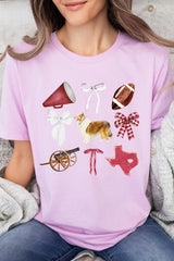 US3001-E3079 Texas Football Graphic Tee $12.5