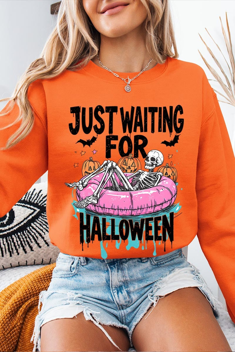 UL180-E3138 Just Waiting For Halloween Graphic Sweatshirt $20