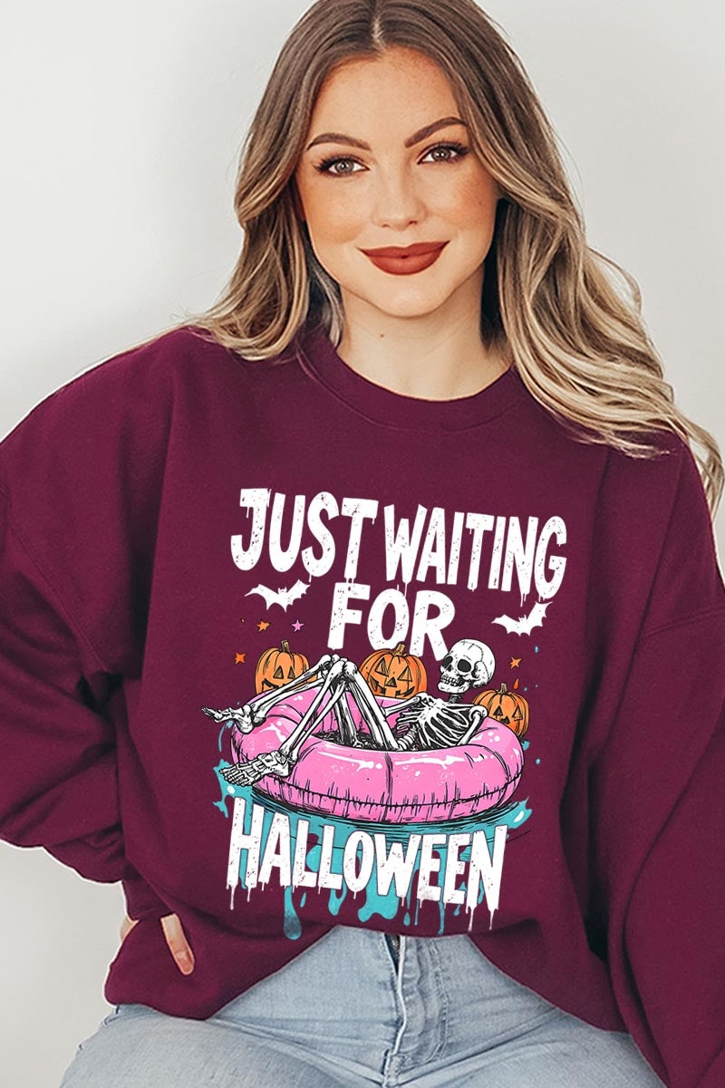 UL180P-E3138 Just Waiting For Halloween Graphic Plus Sweatshirt $25