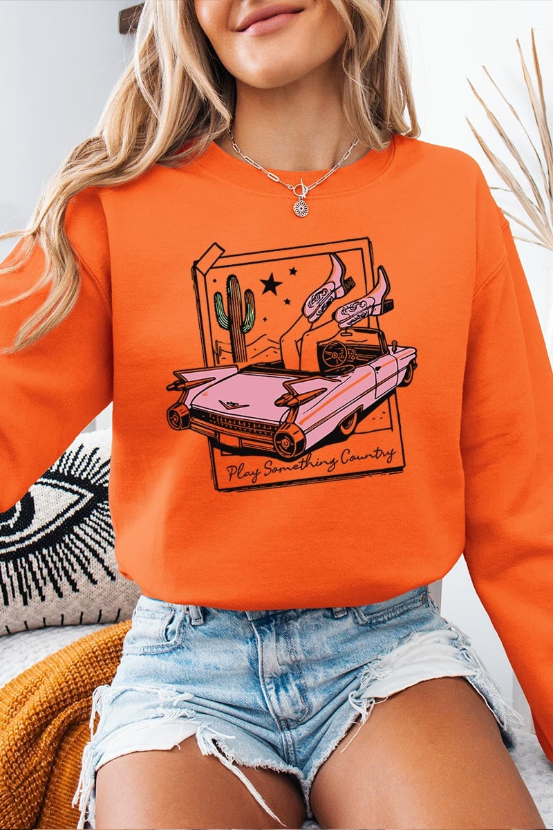 UL180-E3098 Play Something Country Graphic Sweatshirt $20