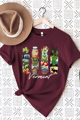 US3001-E3061VT Vermont State Brushstroke Graphic Tee $12.5