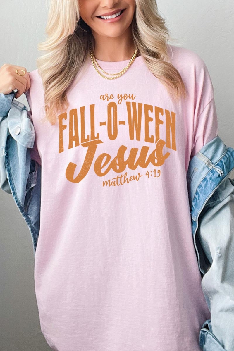 5000-E3143 Are You Fall O Ween Jesus Graphic Heavy Cotton Tee $9