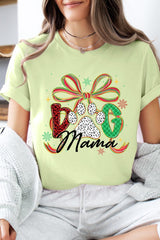 US3001P-E3194 Dog Mama Christmas Paw Graphic Plus Tee $16
