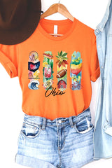 US3001-E3061OH Ohio State Brushstroke Graphic Tee $12.5