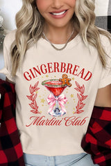 US3001P-E3216 Gingerbread Martini Club Graphic Plus Tee $16