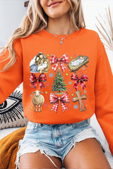 UL180-E3219 Nativity Scene Christmas Graphic Sweatshirt $20