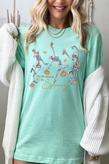 US3001P-E3123 Halloween Skeleton Graphic Plus Tee $16
