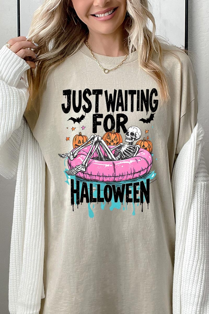 5000-E3138 Just Waiting For Halloween Heavy Cotton Tee $9