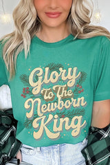US3001P-E3220 Glory to the Newborn King Graphic Plus Tee $16