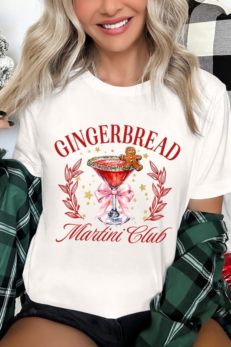 US3001-E3216 Gingerbread Martini Club Graphic Tee $12.5