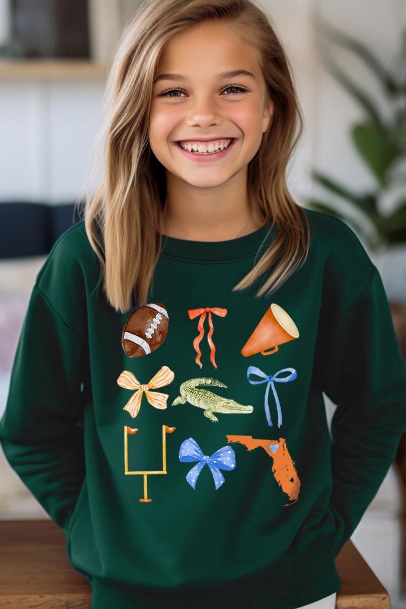 UL180B-E3078Z Florida Football Kids Graphic Sweatshirt $20