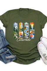 US3001-E3061CO Colorado State Brushstroke Graphic Tee $12.5