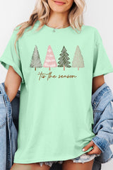 5000-E3218 Rustic Christmas Trees Graphic Heavy Cotton Tee $9