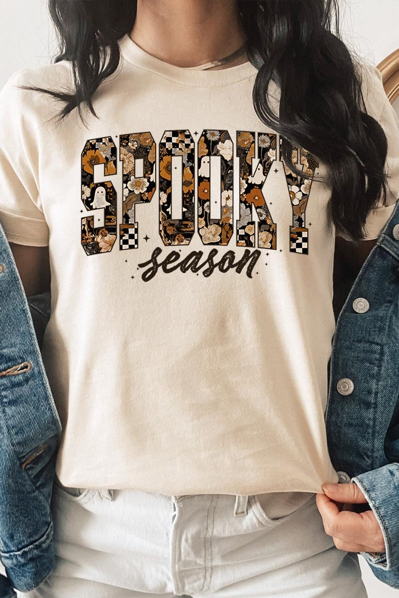 US3001P-E3105 Spooky Season Halloween Graphic Plus Tee $16