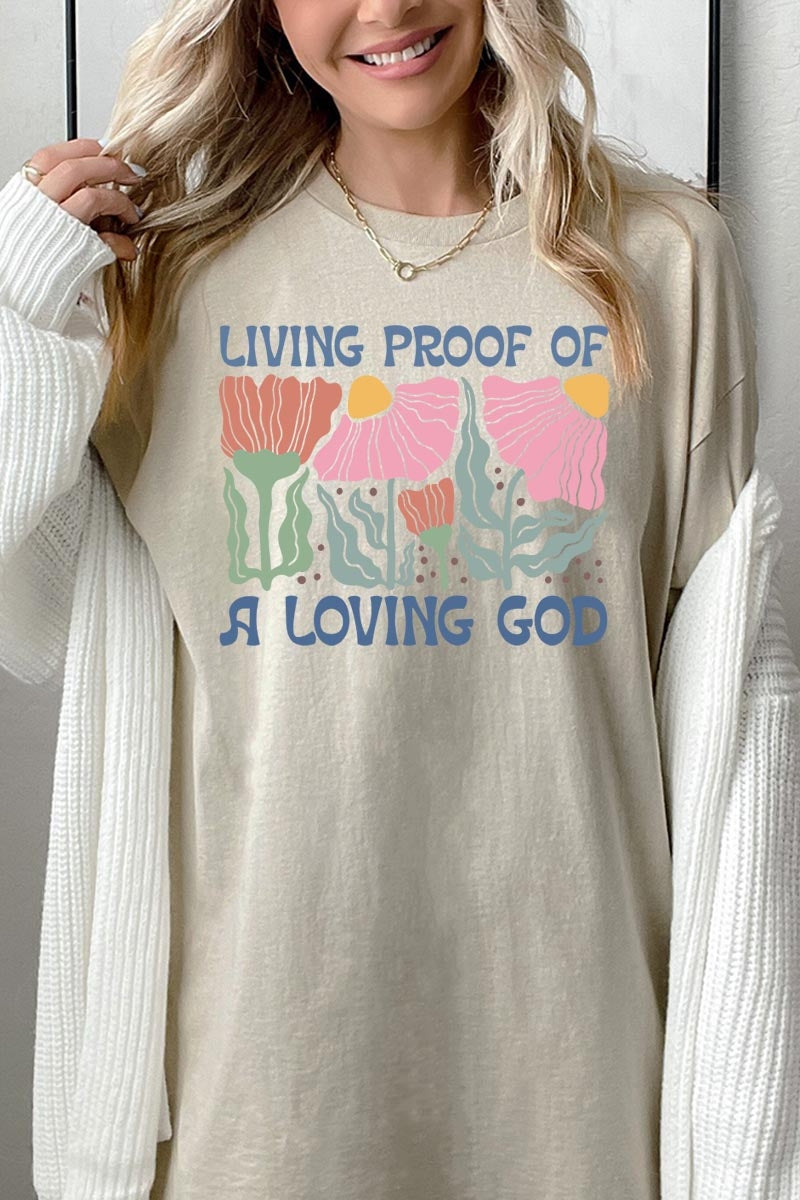 5000-E3066 Living Proof of a Loving Graphic Heavy Cotton Tee $9