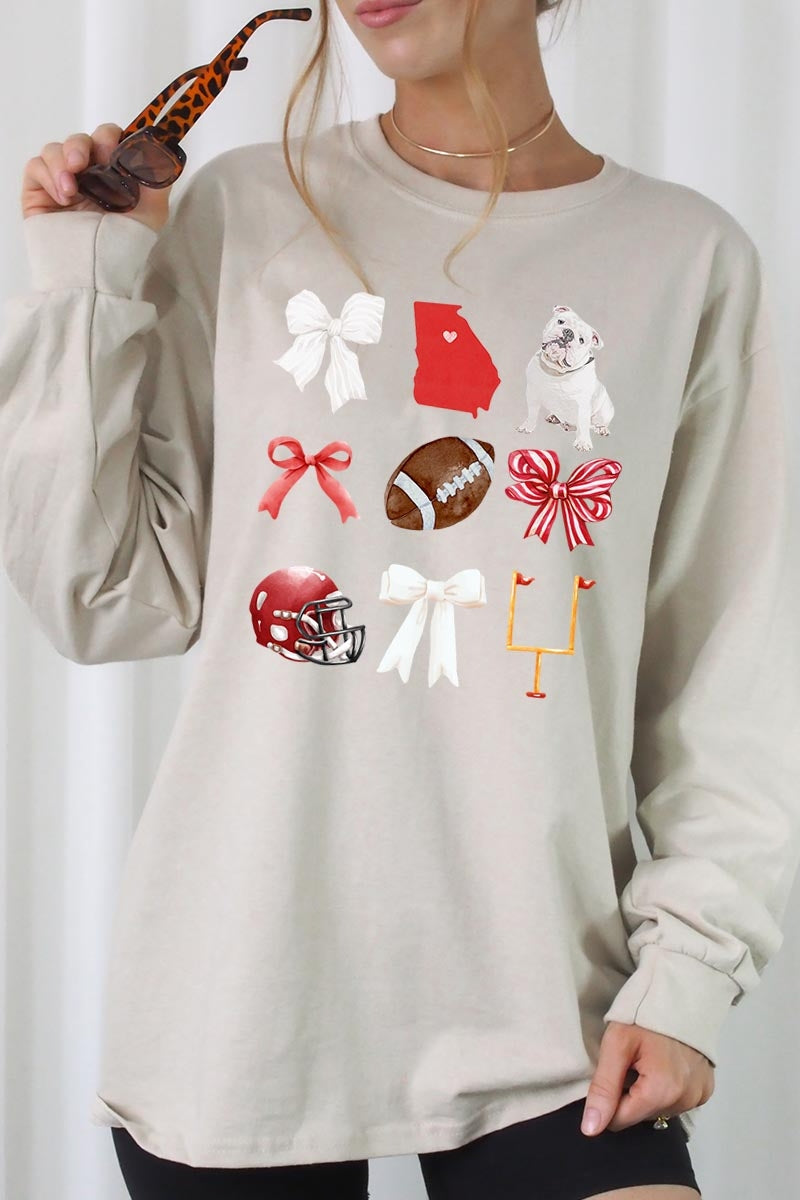 UL240-E3080 Georgia Football Graphic Long Sleeve Tee $13.75
