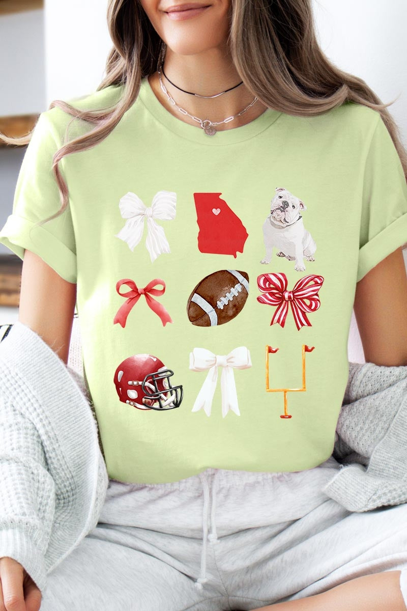 US3001P-E3080 Georgia Football Graphic Plus Tee $16