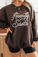 UL180-E3199 Howdy Santa Graphic Sweatshirt $20