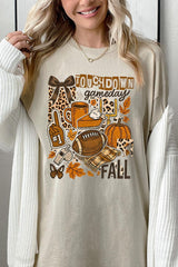 5000P-E3134 Fall Football Collage Plus Heavy Cotton Tee $12.75