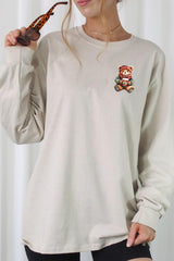 UL240-E3175 Christmas bear Graphic Long Sleeve Tee $13.75