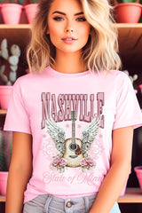 US3001-E3157 Nashville Rose Graphic Tee $12.5