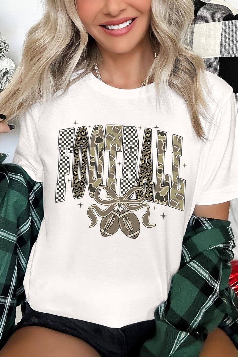 US3001P-E3132 Camo Football Graphic Plus Tee $16