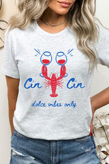 US3001P-E3069 Cin Cin Lobster Celebration Graphic Plus Tee $16